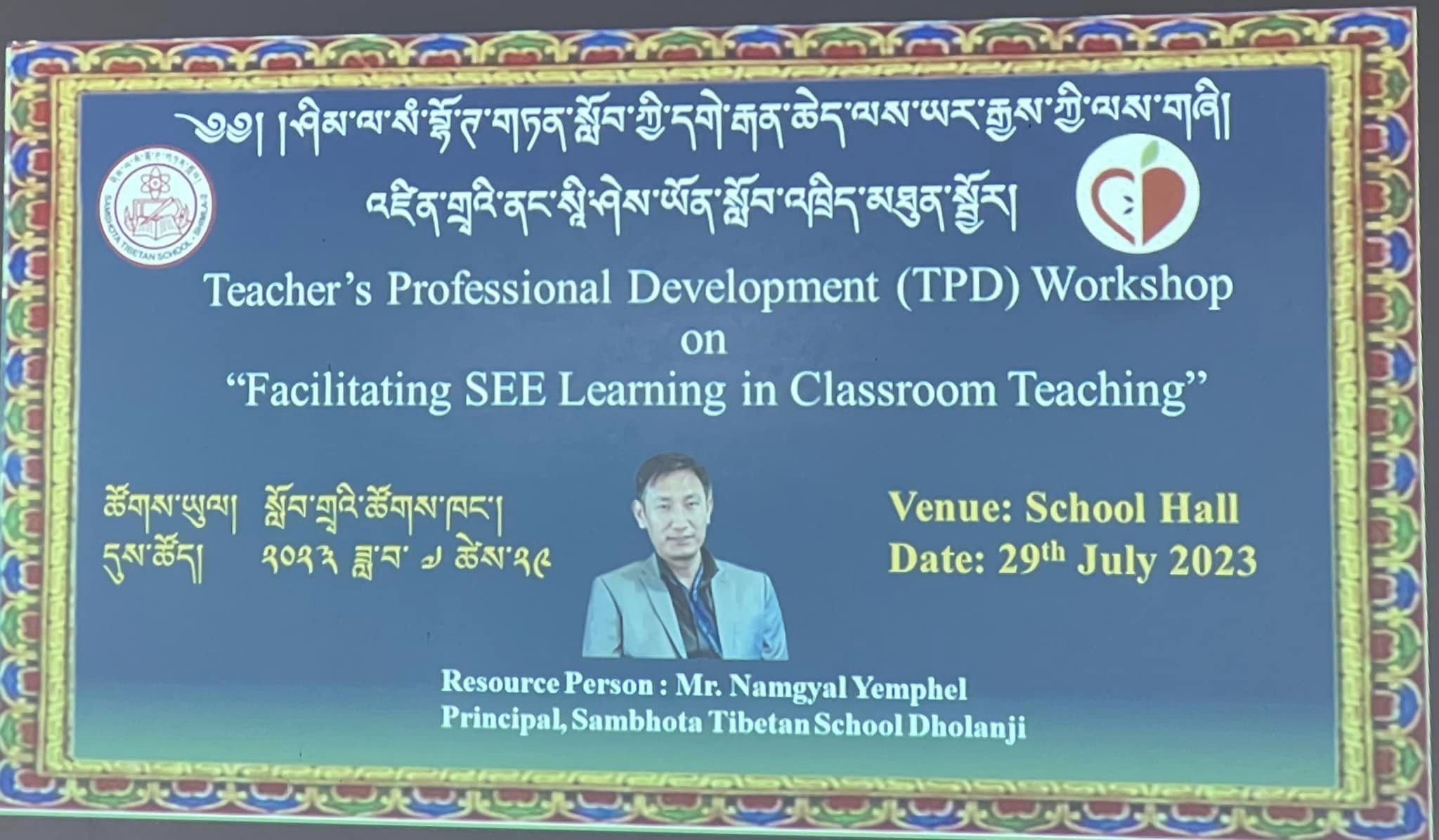 One-day workshop on Facilitating SEE Learning in Classroom Teaching 